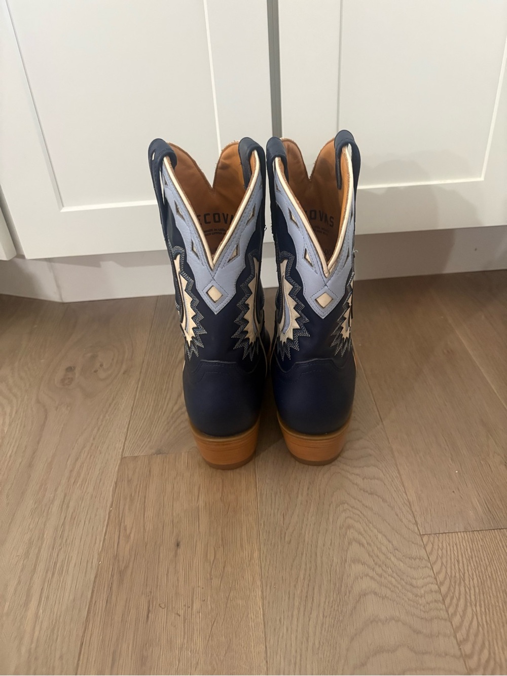 Tecovas The Jolene Atlantic Blue western Embroidered Heeled Boots US 7 - Picture 4 of 6